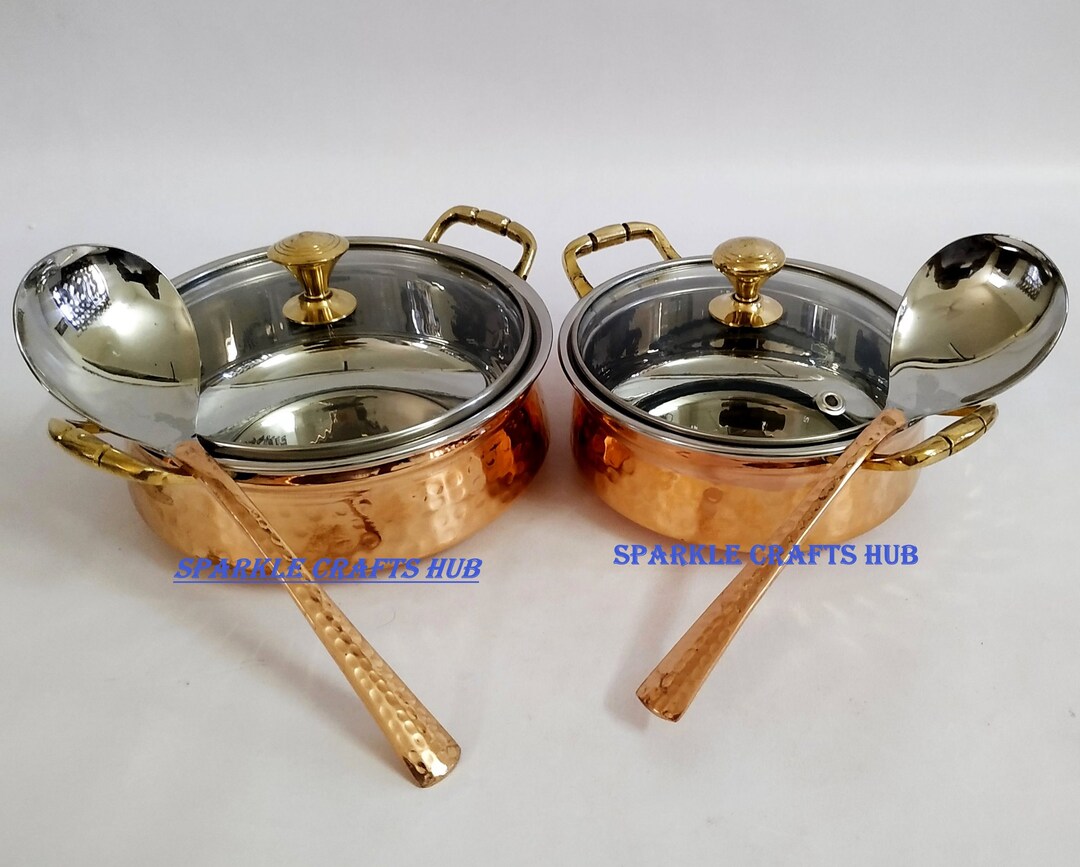 Pure Copper Stainless Steel Serveware Dish, Serving Spoon, Food Serving