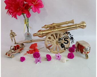 Traditional Indian Craft, Vintage Brass Canon, Home Decor, Antique Vintage, Indian Brass Canon, Brass Showpiece, Home Decor Statue Figurine