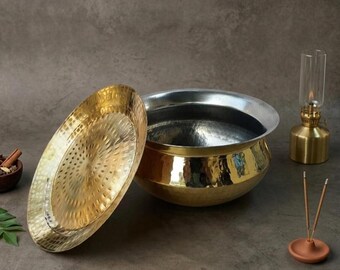 Handmade Hammered Brass Handi, Biryani Pot, Housewarming Gift