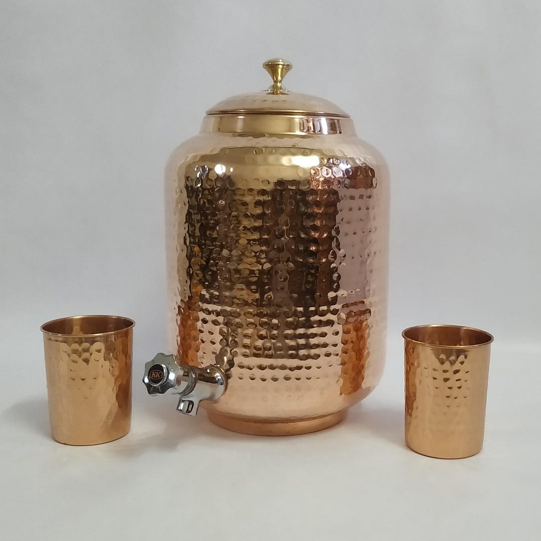 100% Pure Copper Water Storage Pot, 8 Liter Copper Drinkware - Etsy