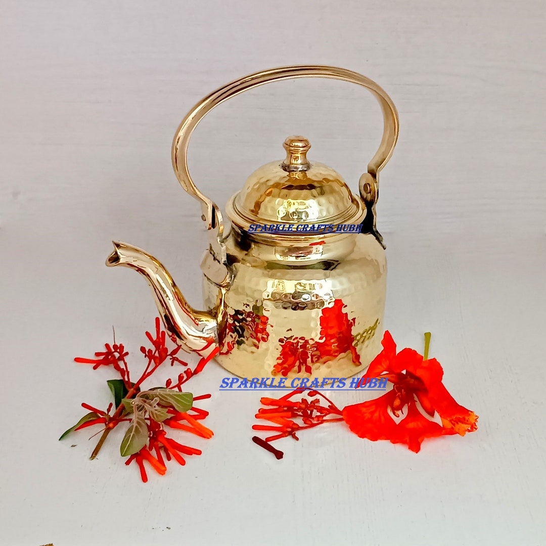 Pure Brass Kettle Brass Tea Pot Gift for Gardener Etsy