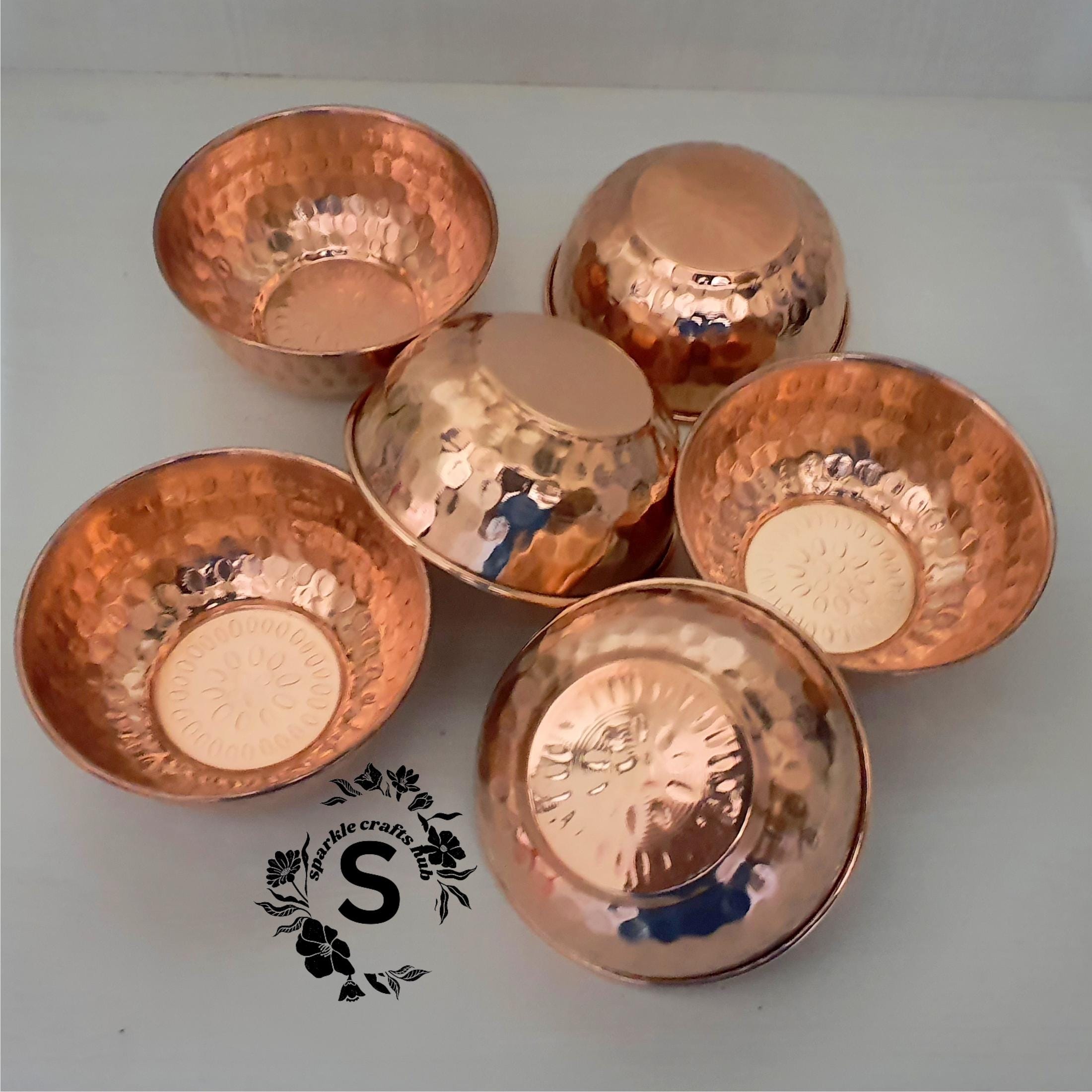 Indian Traditional Copper Bowl, Food Serving Copper Bowl, Copper Serveware Dinnerware, Dining Copper Katori, For Home Hotel & Restaurant Use