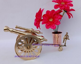 18 Inch Vintage Brass Canon, Home Decor, Antique Vintage, Indian Brass Canon, Showpiece, Home Decor Statue Figurine, Unique Gifts Items,