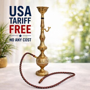 Vintage Brass Peacock Hookah, Handmade Minakari Hookah, Indian Brass Shisha Decor, Antique Hookah, Arabic Hookah, Home Decor Gift