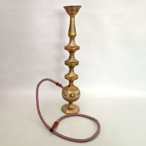 Premium Large hookah, Vintage Brass Hookah, Unique Handmade Turkish Nargile, Engraved Hookah, Brass Shisha, Brass Home Decoration, For Gifts