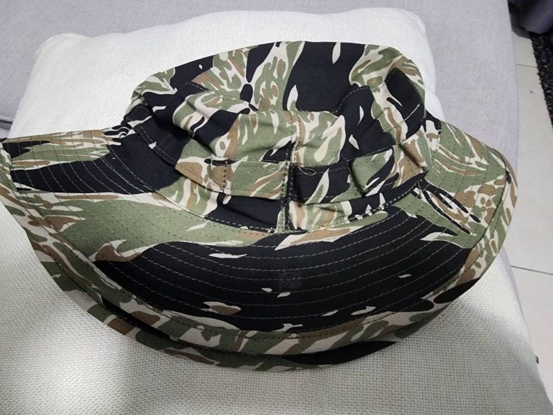 Vietnam War Tadpole Sparse Wide Brim Tiger Stripe Boonie Hat - Etsy ...
