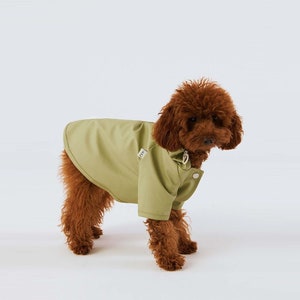 Dog Raincoat with Hood Water Resistant Pistacchio Green image 2