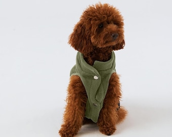 Dog Polar Vest - Organic Soft Cotton - Green