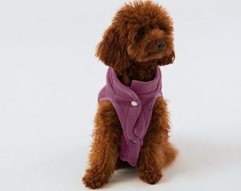 Dog Polar Vest - Organic Soft Cotton - Purple