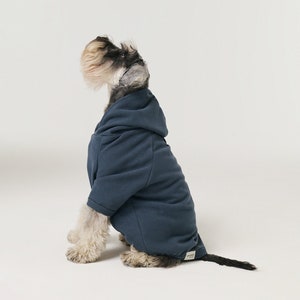 Dog Hoodie Organic Soft Cotton Blue image 2