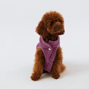 Dog Polar Vest - Organic Soft Cotton - Purple