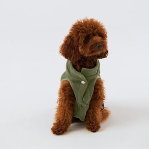 Dog Polar Vest - Organic Soft Cotton - Green