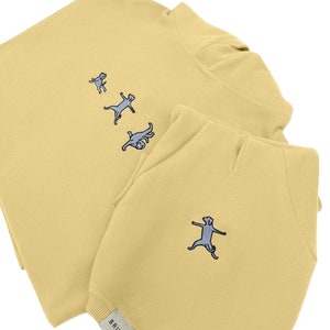 Dog & Human Matching Soft Cotton Hoodies, Matching Set For You and Your Pet, Matching Pet and Owner Set Yellow image 2