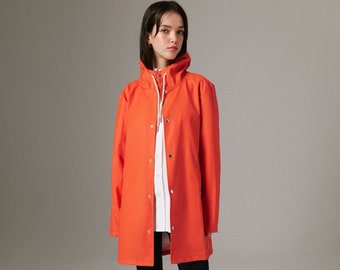 Spring Raincoat, Waterproof & Windproof Raincoat, Spring Coat, Stylish, Unisex - Brick Red