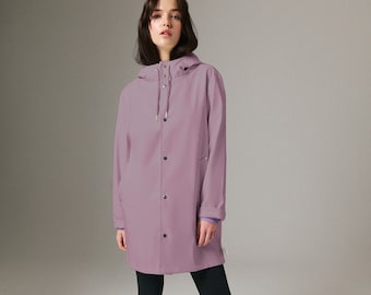 Spring Raincoat, Waterproof & Windproof Raincoat, Spring Coat, Stylish, Unisex - Lilac