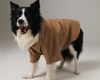 Imperméable à capuche pour chien - Résistant à l'eau - Cannelle