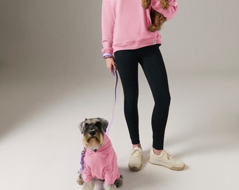 Hund & Mensch Passende Bio-Baumwolle Hoodies, Passendes Haustier und Besitzer Set, Haustier Besitzer Hundeliebhaber Geschenk