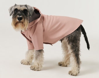 Blush Pink Waterproof Dog Raincoat, Hooded Rain Coat for Small to Large Dogs, Water Resistant Dog Raincoat, Dog Mom Gift