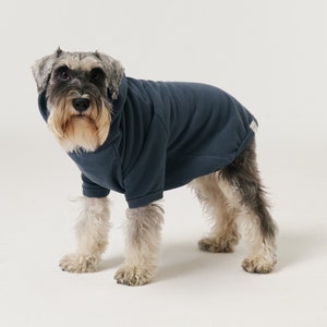 Dog Hoodie Organic Soft Cotton Blue image 1