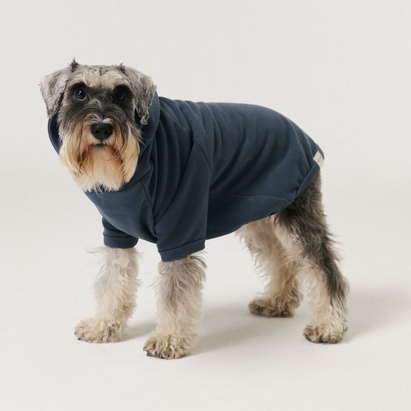 Hunde Hoodie - Weicher Biobaumwollstoff - Blau