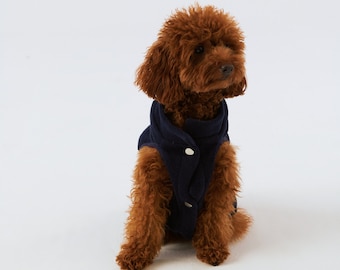 Dog Polar Vest - Organic Soft Cotton - Navy