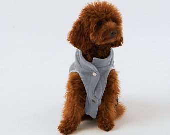 Dog Polar Vest - Organic Soft Cotton - Gray