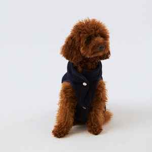 Dog Polar Vest Organic Soft Cotton Navy image 1