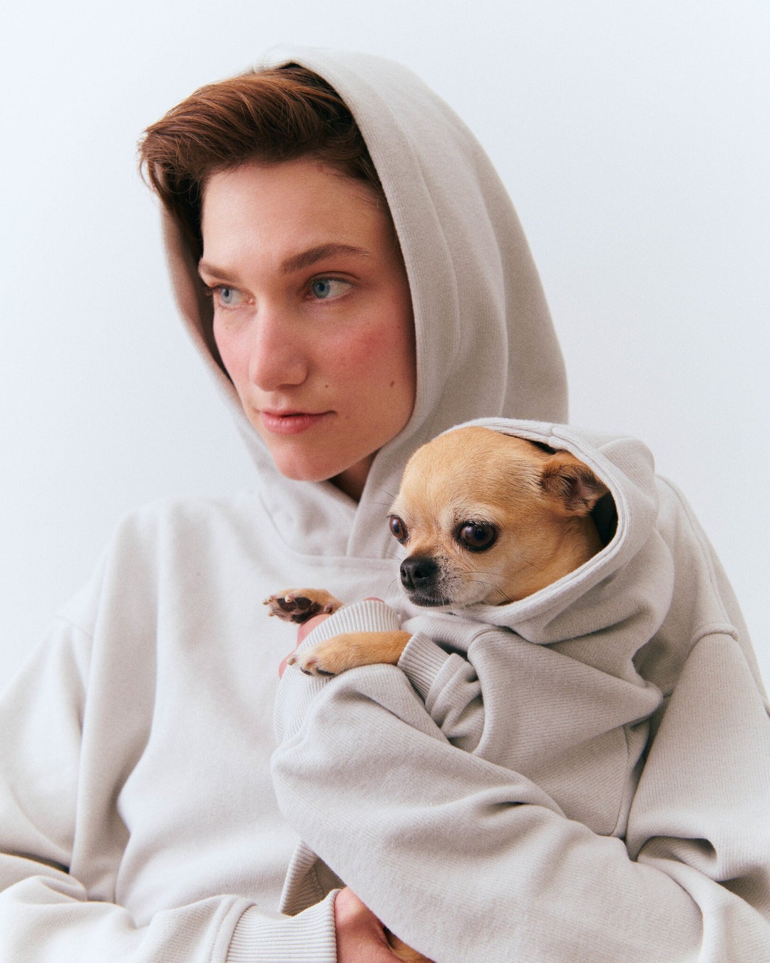 Dog & Human Matching Organic Soft Cotton Hoodies, Matching Pet and