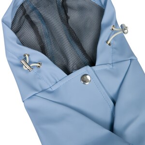Dog Raincoat with Hood Water Resistant Light Blue image 6