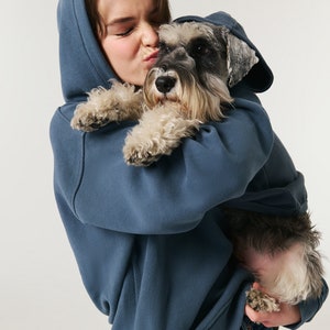 Dog Hoodie Organic Soft Cotton Blue image 5