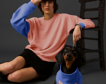 Passendes Hunde- und Menschen-Sweatshirt aus weicher Baumwolle, passendes Haustier- und Besitzer-Set, Haustierbesitzer-Hundeliebhaber-Geschenk