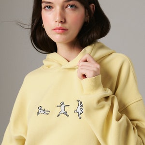 Dog & Human Matching Soft Cotton Hoodies, Matching Set For You and Your Pet, Matching Pet and Owner Set Yellow image 3