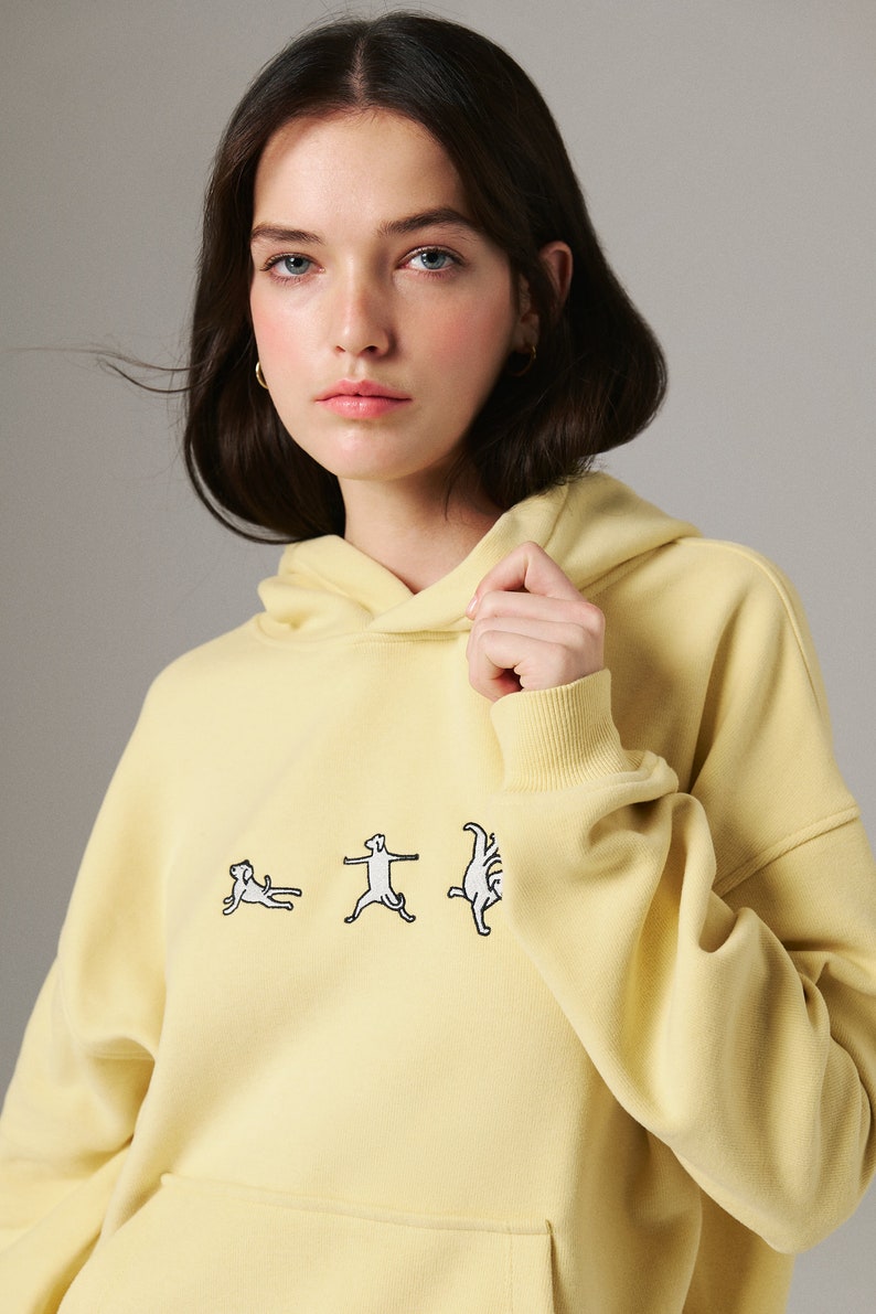 Dog & Human Matching Soft Cotton Hoodies, Matching Set For You and Your Pet, Matching Pet and Owner Set Yellow image 3