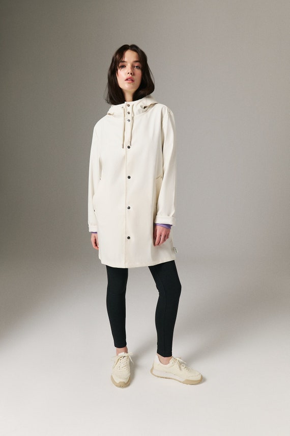 Chaqueta cortavientos para mujer, gabardina impermeable y resistente al  viento para exteriores (A-Blanco, L), Nieve