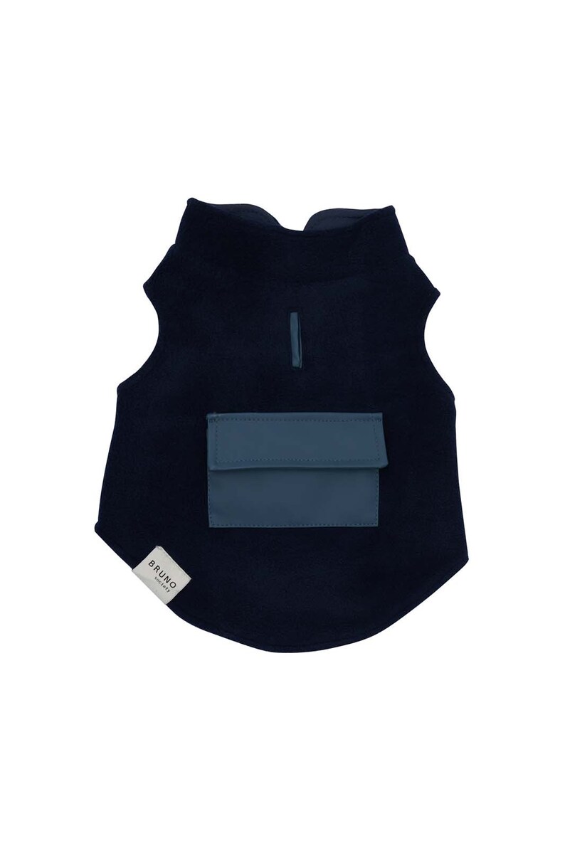 Dog Polar Vest Organic Soft Cotton Navy image 2