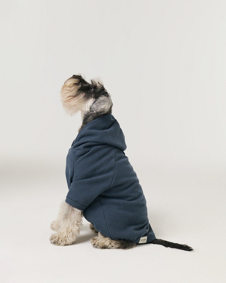 Dog Hoodie Organic Soft Cotton Blue image 2