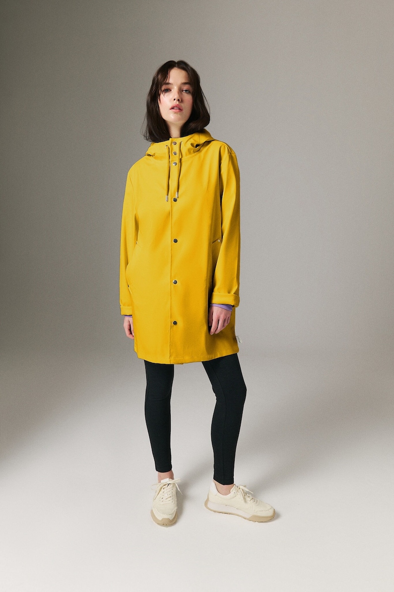 Spring Raincoat, Waterproof & Windproof Raincoat, Spring Coat, Stylish, Unisex Yellow image 1