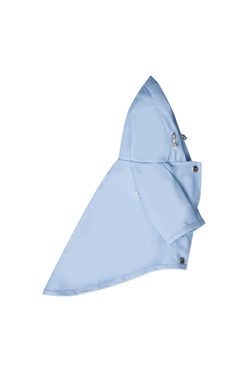 Dog Raincoat with Hood Water Resistant Light Blue image 7