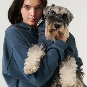 Dog Hoodie Organic Soft Cotton Blue image 4