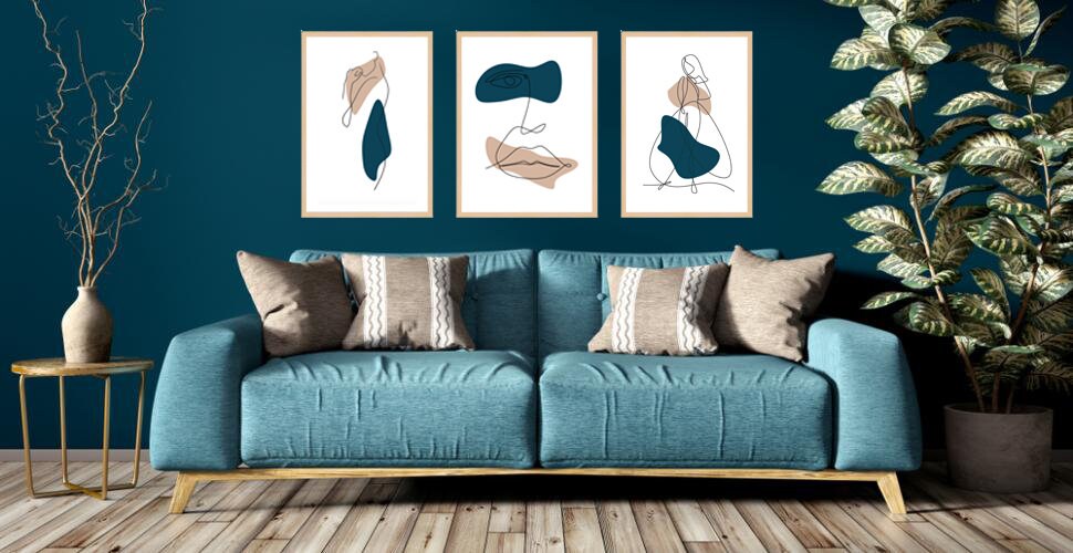 Lot de 3 Affiches - Modèle Femme | Décoration Murale Format A2, A3, A4 ou Printable
