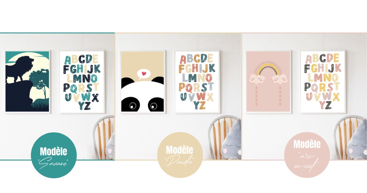 Abécédaire Enfant | Plusieurs Modèles & Formats Disponibles