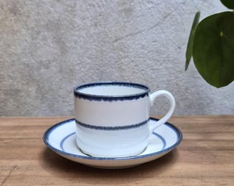 Rörstrand Fjord Coffee Cup and Saucer Scandinavian Modern Design by Jacqueline Lynd.