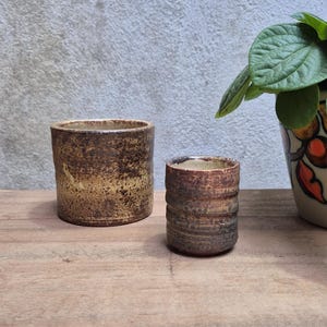 ヴィンテージ モバッハ ユトレヒト オランダ製陶器製プランター/フラワーポットセット：ミッドセンチュリー ダッチデザイン。