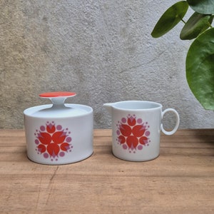 Vintage Thomas Germany Rosenthal Sugar and Creamer Set: Richard Scharrer Pinwheel Design