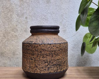 Jaap Ravelli Holland Vintage Ceramic Medium-sized Cylinder Vase: Mid Century Dutch Design