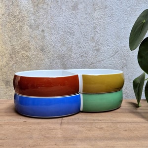 Arzberg Chromatics Stacking Bowls: 1970s German Porcelain Serving Dish