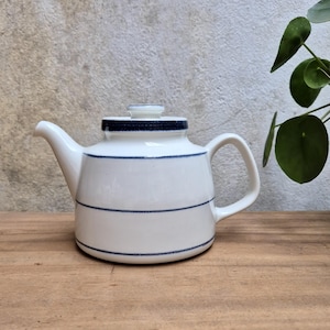 Rörstrand Fjord Teapot: Scandinavian Modern Ceramic, 1970s Sweden