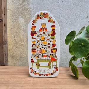 Figgjo Flint Norway Folklore Wall Sandwich Trivet Large Plate Design by Turi Gramstad Oliver.