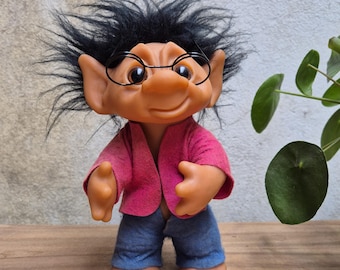 Figura vintage de Thomas Dam, abuelo, padre, troll, 9 pulgadas, diseño danés, fabricada en Dinamarca.