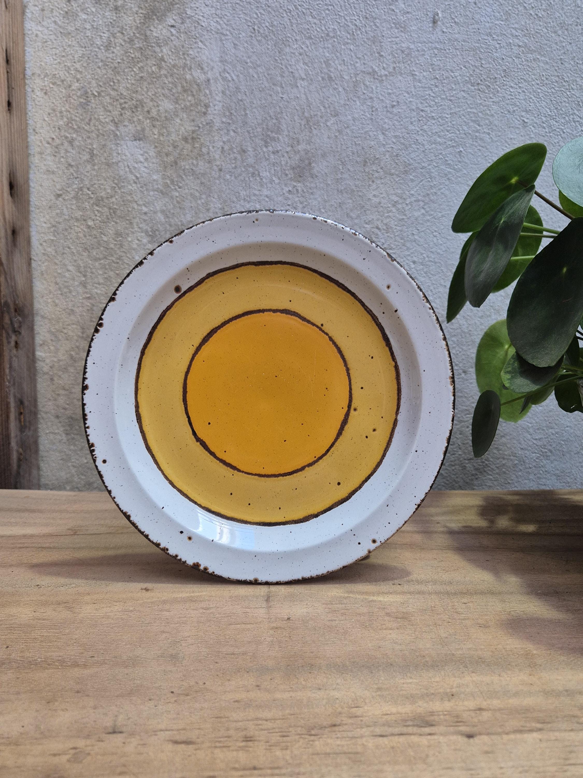 Midwinter Stonehenge Sun Dinner Plate: English Mid-century Ceramic